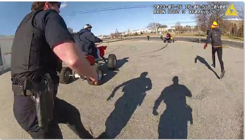Police body cam footage shows chaotic arrest of dirt bike rider in Providence