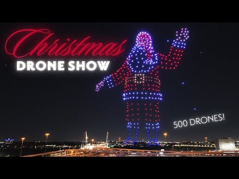SURPRISE Christmas Light Show Using 500 Drones!