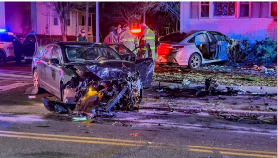 Car slams into Providence home Light SnowMix for Tuesday